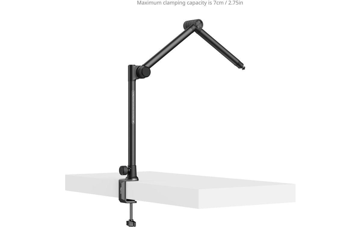 SmallRig 4324 Tischhalterung – 2 kg, höhenverstellbar, Kabelführung – für Geräte mit 1/4"-Gewinde – Schwarz