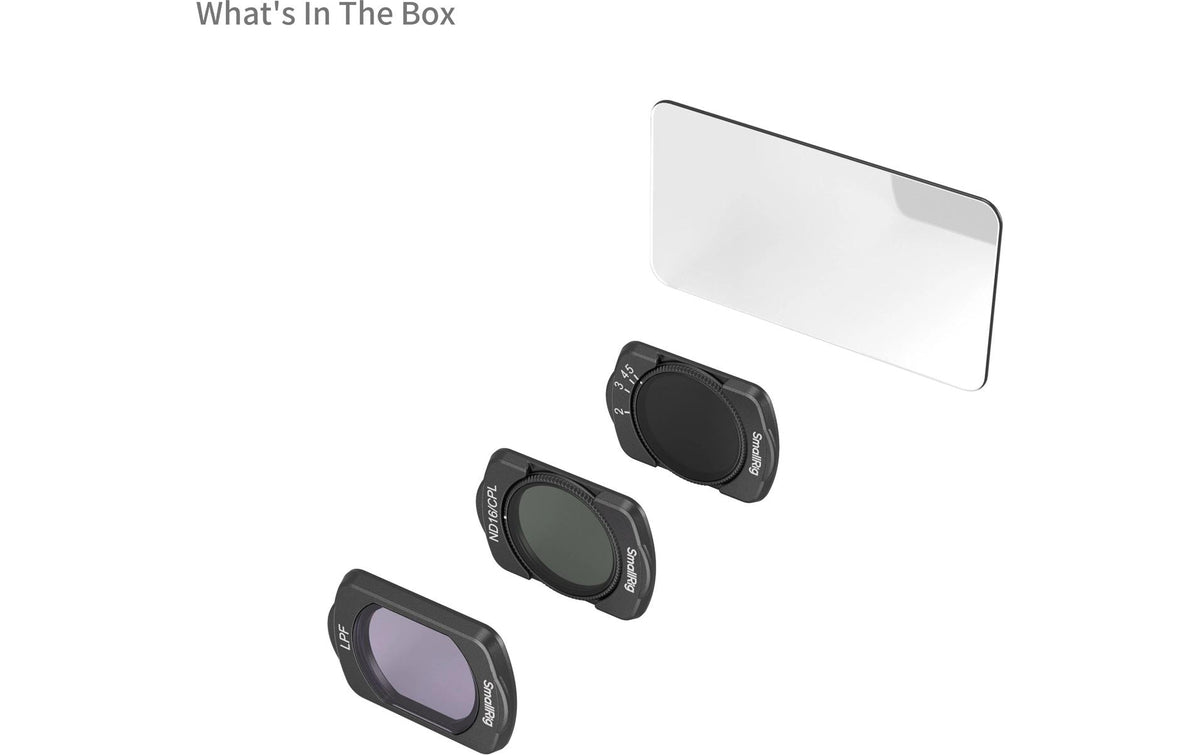 SmallRig 4776 Filter-Kit – VND, LPF, ND16/CPL – für DJI Osmo Pocket 3 – Schwarz – 3er-Pack