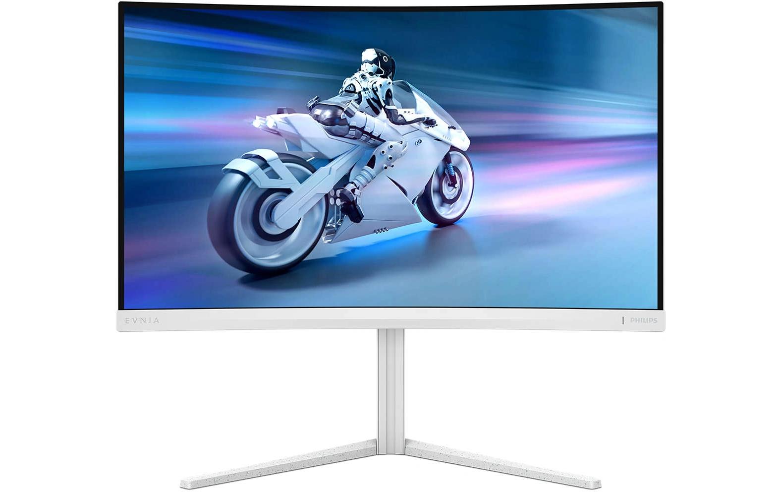 Philips 27M2C5501/00 – Monitor, 27", VA, 180 Hz, 300 cd/m², Gebogen, Adaptive Sync, VESA 100 × 100, Weiss
