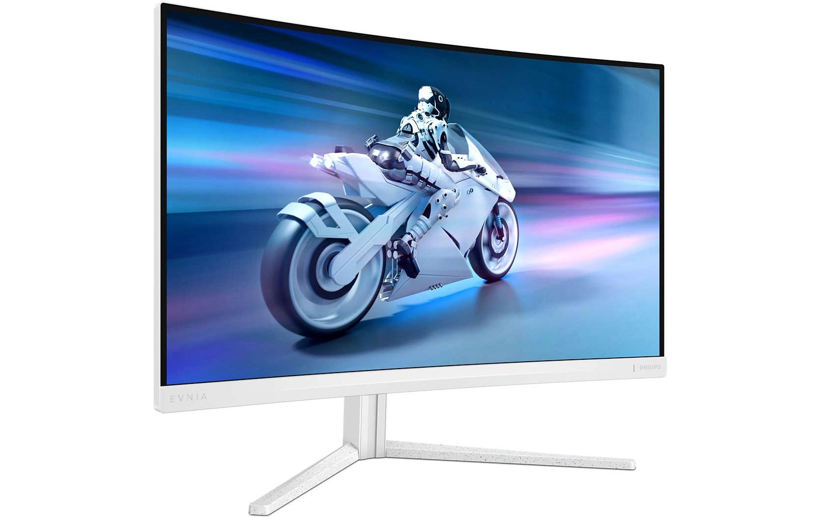 Philips 27M2C5501/00 – Monitor, 27", VA, 180 Hz, 300 cd/m², Gebogen, Adaptive Sync, VESA 100 × 100, Weiss