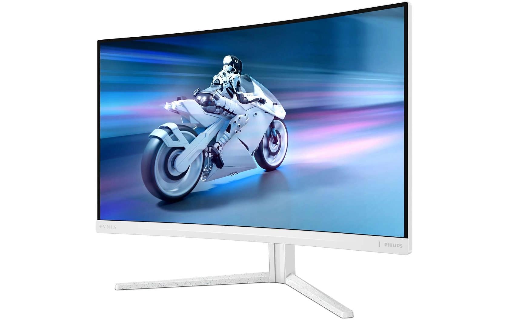 Philips 27M2C5501/00 – Monitor, 27", VA, 180 Hz, 300 cd/m², Gebogen, Adaptive Sync, VESA 100 × 100, Weiss
