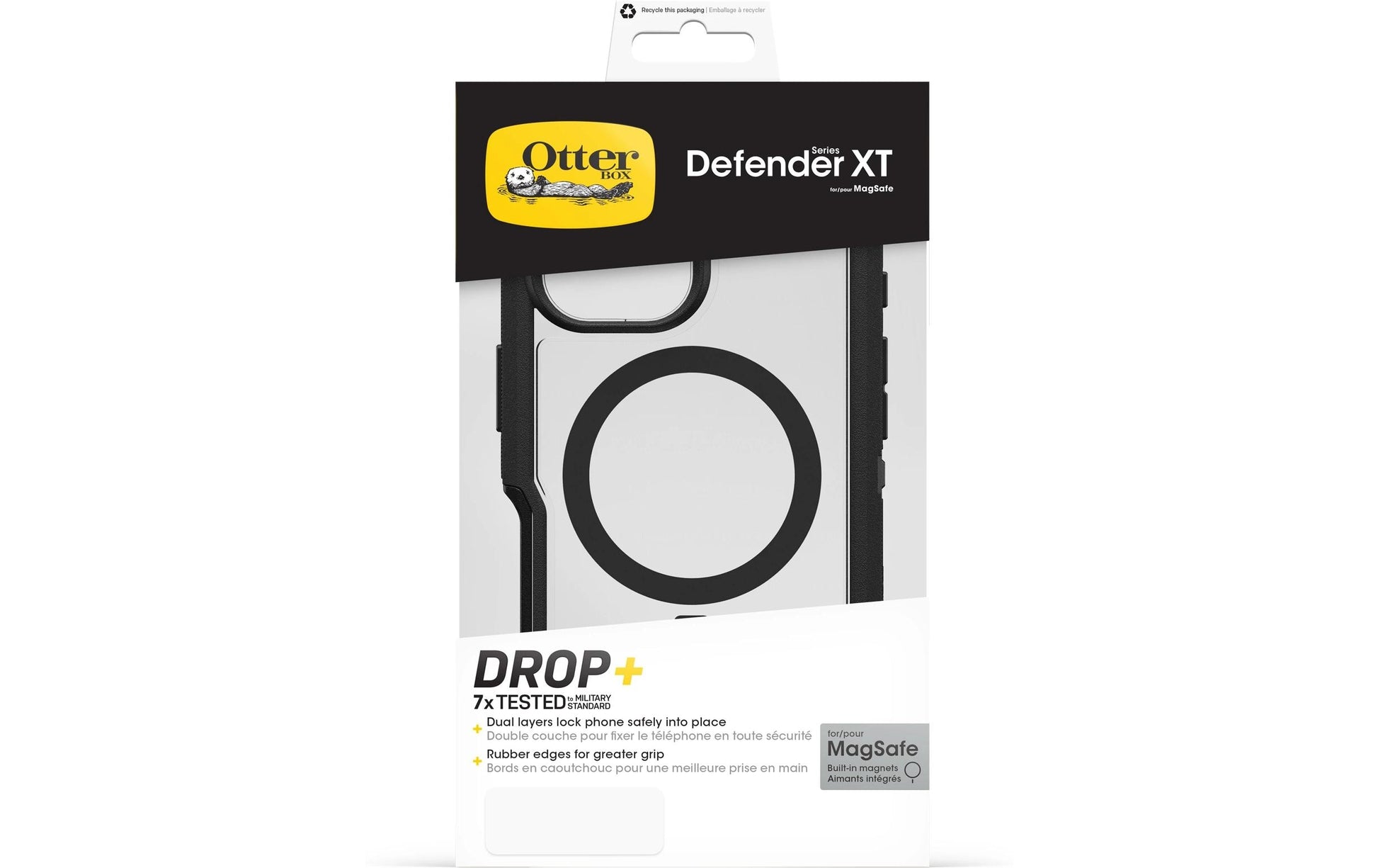 OtterBox Backcover Defender XT – für Apple iPhone 16 – schwarz – PC, MagSafe-kompatibel