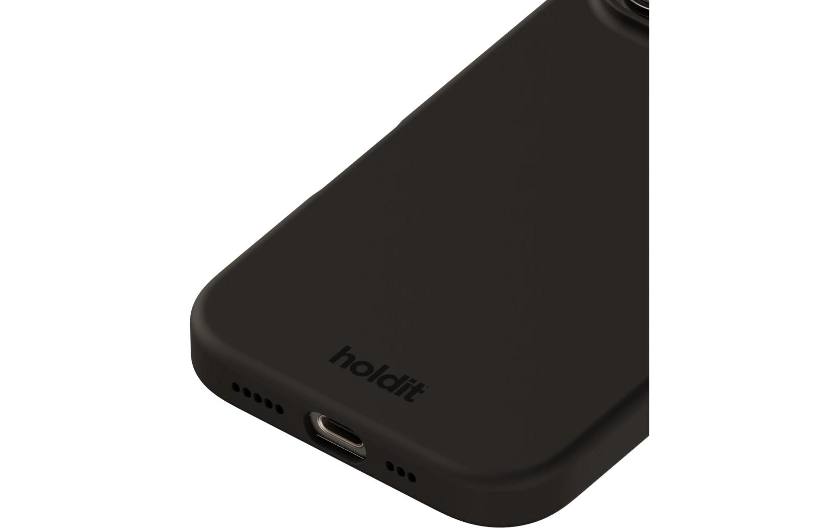 HoldIt Backcover – für Apple iPhone 16 Pro, Silikon, Schwarz