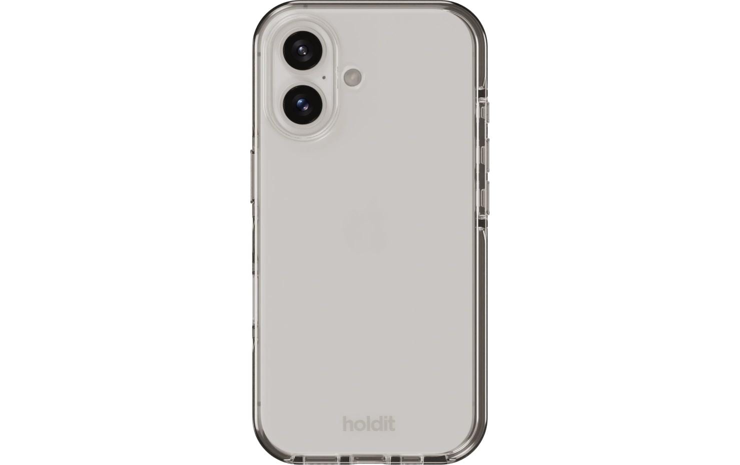 Holdit – Backcover – für Apple iPhone 16 – weiss – TPU – kabelloses Laden, schockresistent