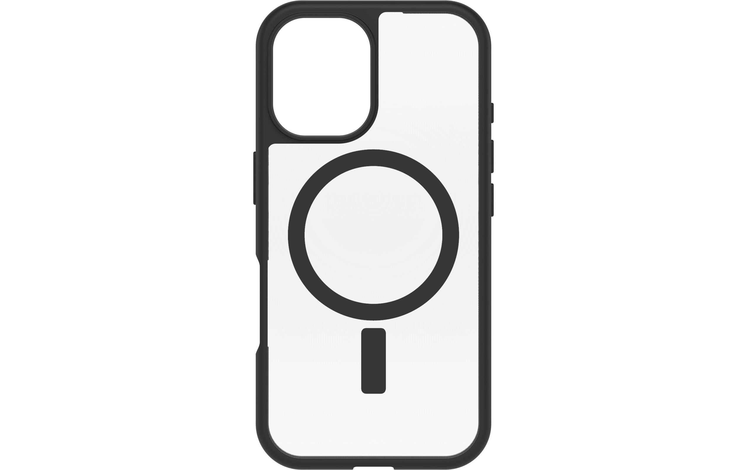 OtterBox React Backcover – für Apple iPhone 16, MagSafe, Kautschuk, Transparent/Schwarz
