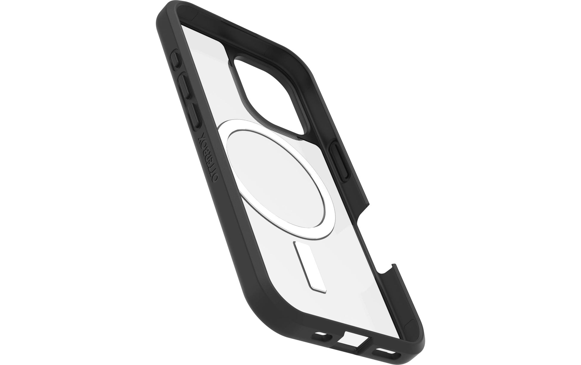 OtterBox React Backcover – für Apple iPhone 16, MagSafe, Kautschuk, Transparent/Schwarz