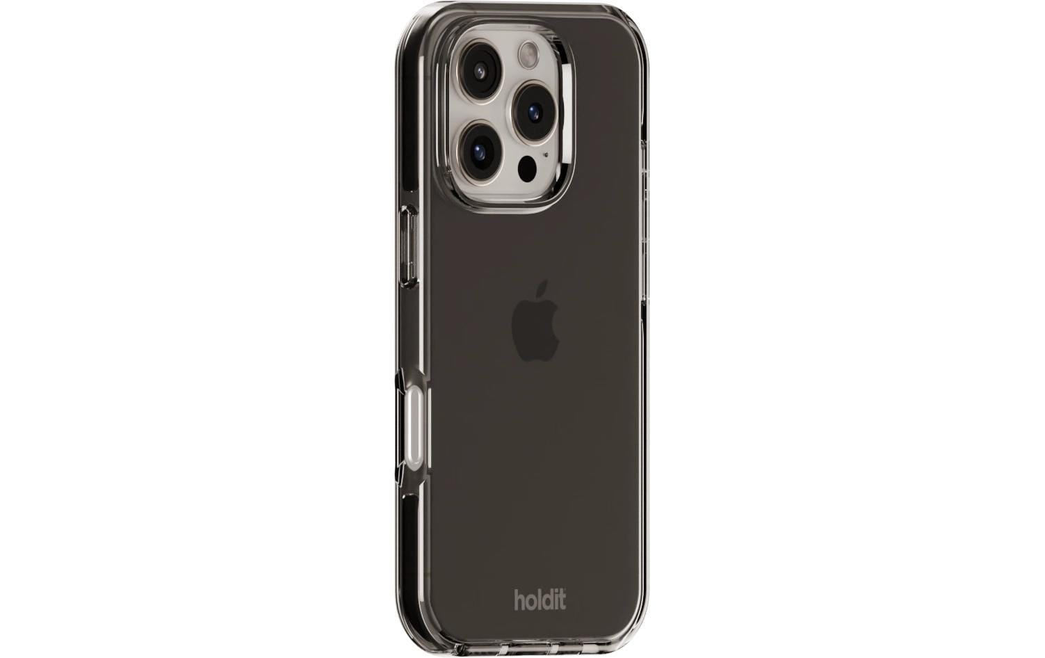 Holdit Seethru – Backcover – für Apple iPhone 16 Pro, TPU, schwarz