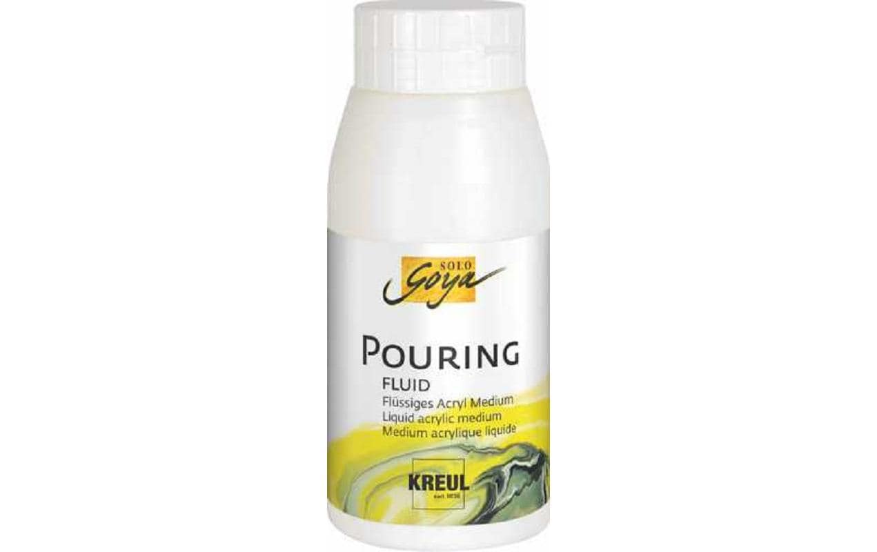 KREUL SOLO Goya Pouring Fluid – Transparent glänzend – 750 ml – für Giess- und Fliesstechniken mit Acrylfarben