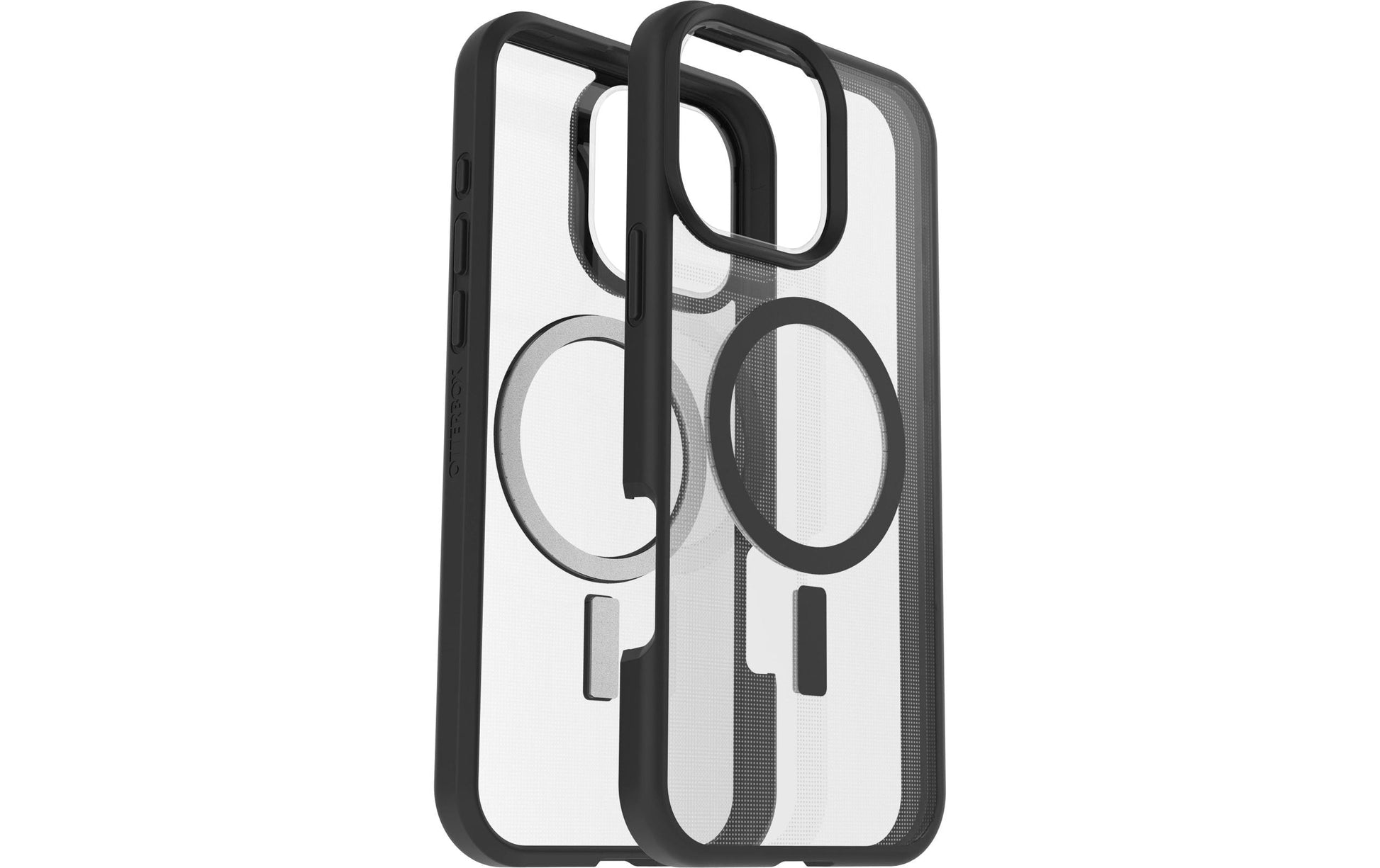 OtterBox React Backcover – für Apple iPhone 16 Pro Max, MagSafe, Kautschuk, transparent/schwarz
