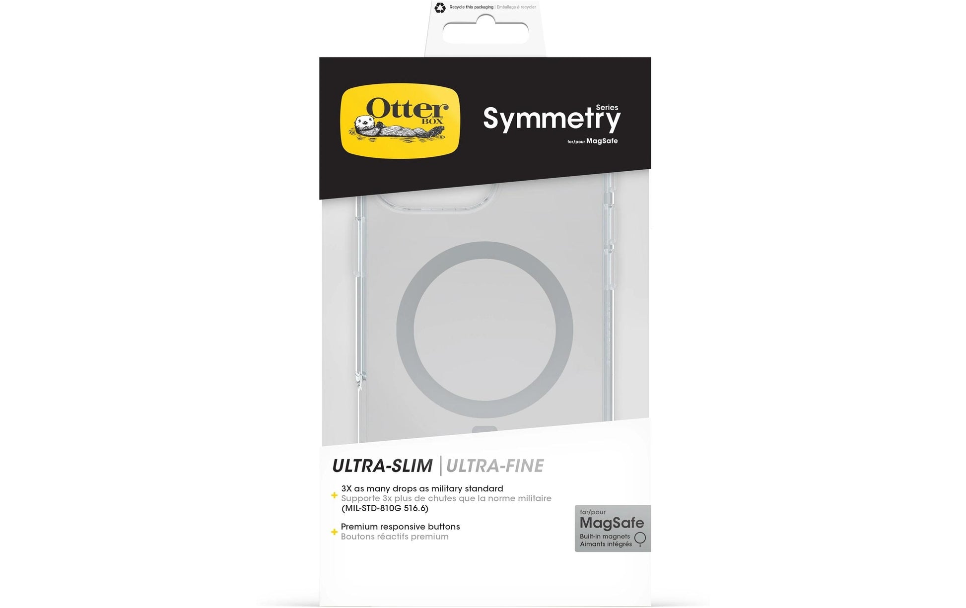 OtterBox Symmetry – Backcover – für Apple iPhone 16 Pro Max – MagSafe, PC, Transparent