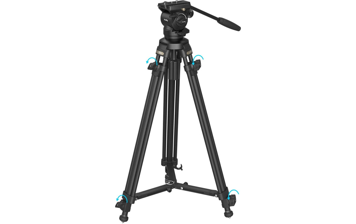 SmallRig 4685 Video-Stativ – bis 163 cm, 5 kg Traglast, Carbon