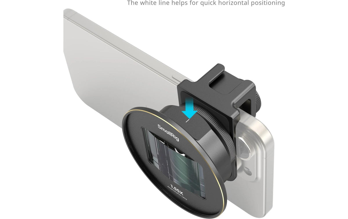 SmallRig 1,55× Anamorph – Smartphone-Objektiv – T-Mount, magnetisch – für Smartphones – Schwarz