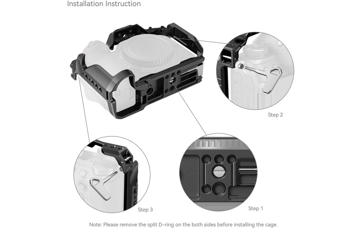 SmallRig Kamerakäfig – 152,2 × 113 × 62,7 mm, 170 g – 1/4", 3/8", Mikrofon-/Bildschirmanschluss – für Nikon Z