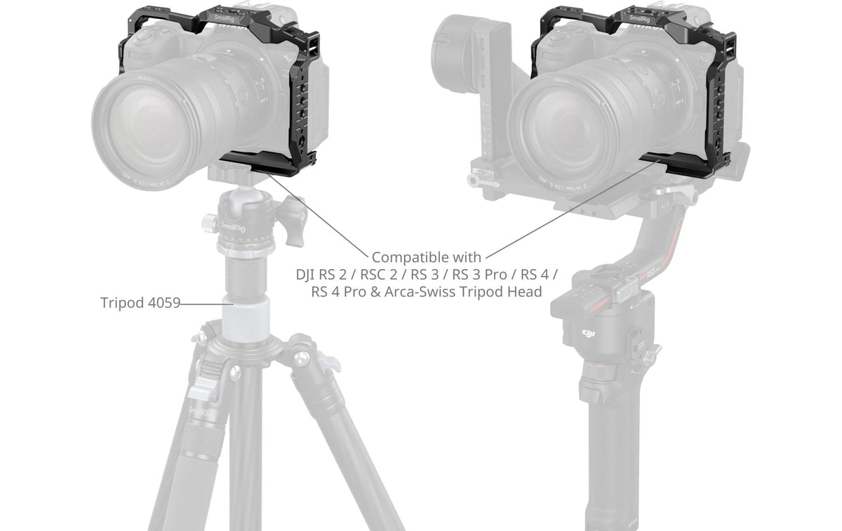 SmallRig Kamerakäfig – 152,2 × 113 × 62,7 mm, 170 g – 1/4", 3/8", Mikrofon-/Bildschirmanschluss – für Nikon Z