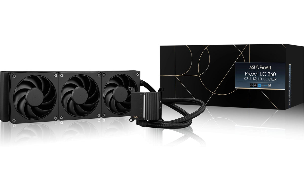 ASUS ProArt LC 360 – Flüssigkeitskühlung – 360 mm, 3×120 mm, 800–2200 U/min, für AM4, AM5, LGA 1700 und andere