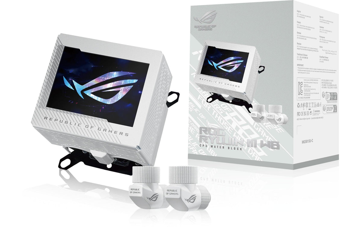 ASUS ROG RYUJIN III WB WHT – Wasserblock – für LGA 1700, AM4, AM5 und andere, Weiss