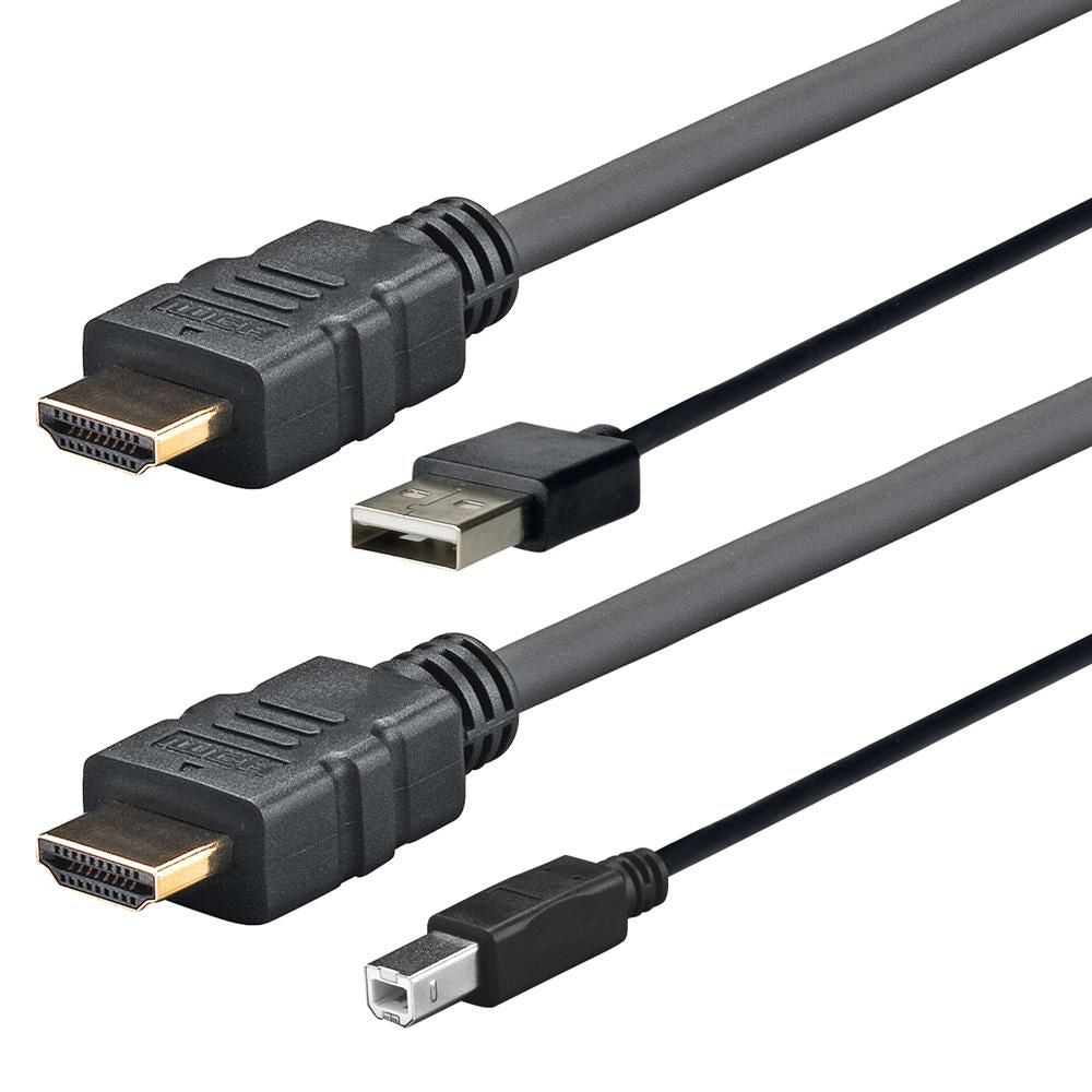 Vivolink HDMI- und USB-Kabel – PROHDMIUSBAB4, USB-A/USB-B, 4 m