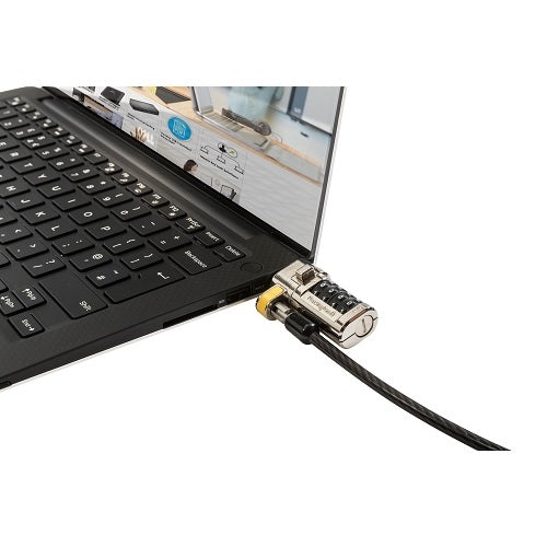 DELL Kabelschloss (Zahlenschloss, ClickSafe) für Laptops, 1,8 m – Schwarz/Edelstahl