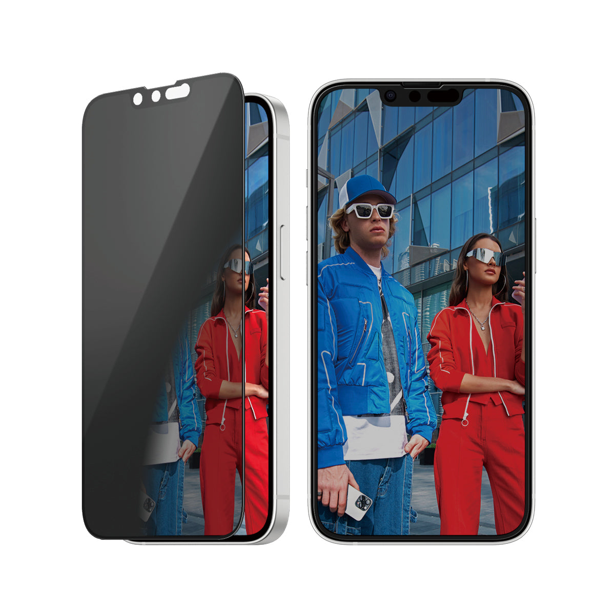 PanzerGlass Privacy-Filter (Panzerglas), Ultra-Weit Passform – für iPhone 13/13 Pro/14 und andere – mit Applikator