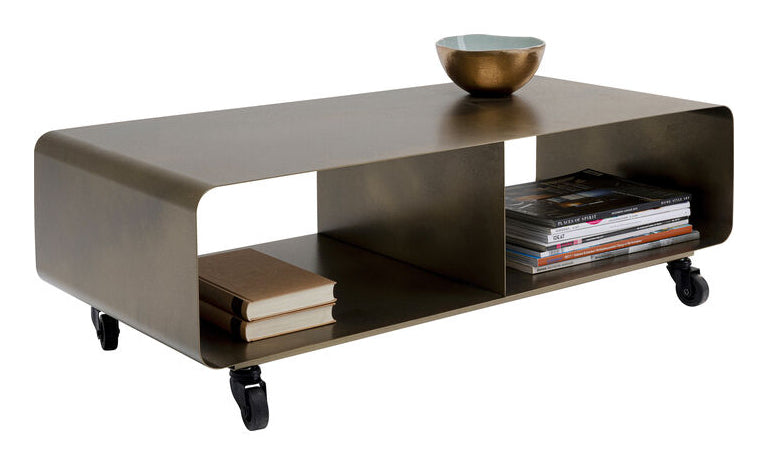 KARE Lounge TV-Möbel M – 90 × 42 × 30 cm, rechteckig – Stahl – braun