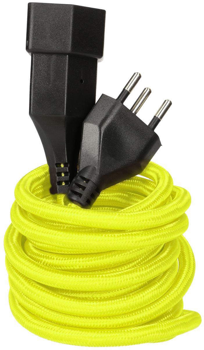 MaxTex Verlängerungskabel – T12–T13, 3 m, 3×1 mm², H05VV-F, Gelb