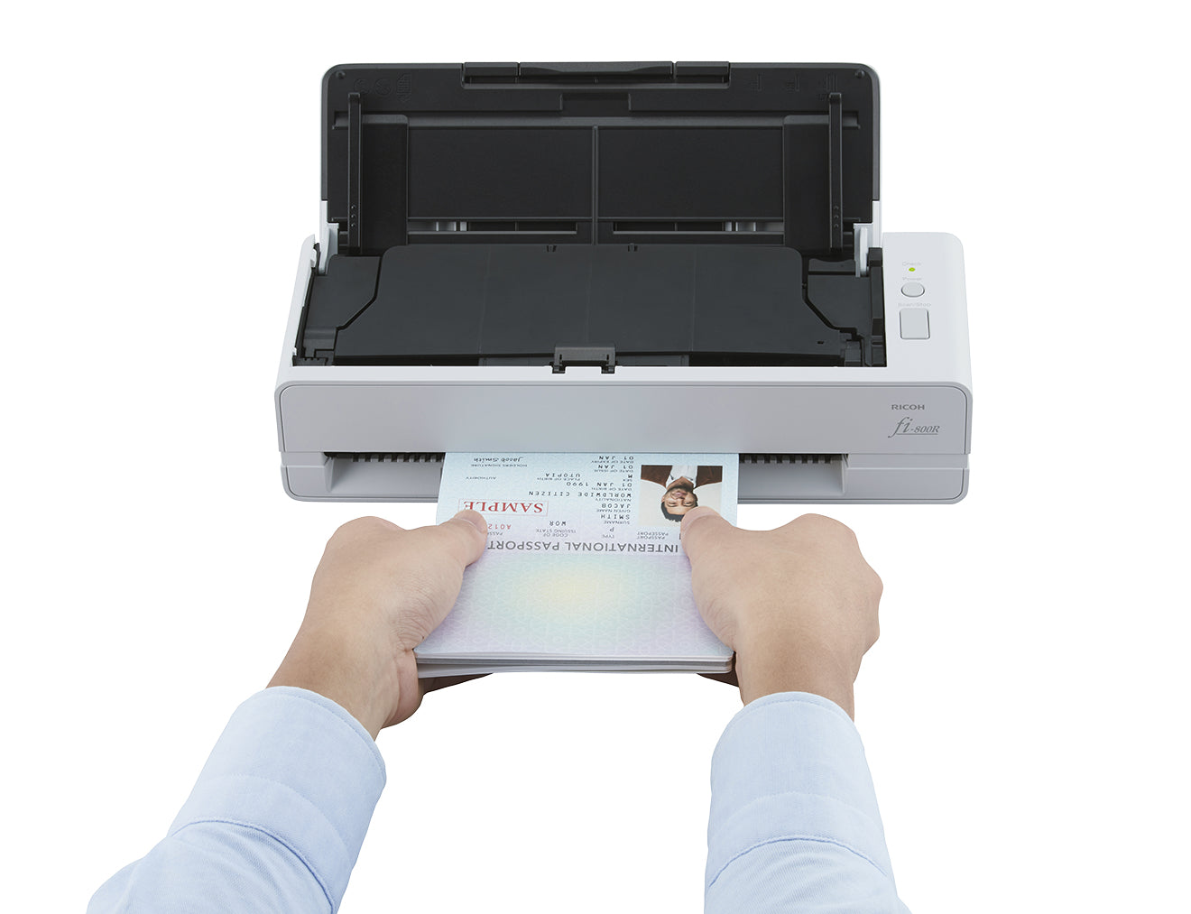 Ricoh fi-800R – Einzugsscanner, A4, Duplex, 40 Seiten pro Minute, ADF 30 Blatt, USB