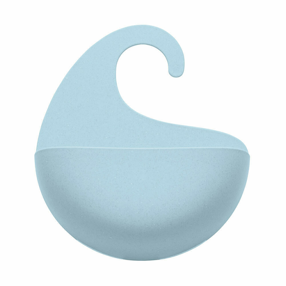koziol Aufbewahrungsbox (Bad) SURF M – Recycelter Kunststoff, 21,6×6,5×25,3 cm, Haken, Blau