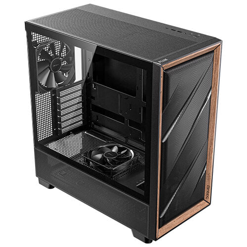 Antec FLUX – PC-Gehäuse – Midi-Tower ATX, Schwarz, Seitenfenster, 5× Lüfter, 360/420 mm Radiatorunterstützung
