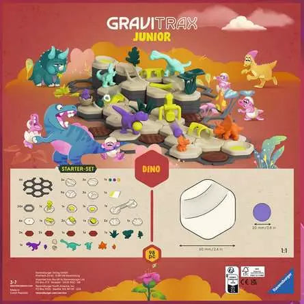 Ravensburger GraviTrax Starter-Set L Spielzeug-Murmelbahn – Dino – 98-teilig – ab 3 Jahren – Kunststoff – FSC
