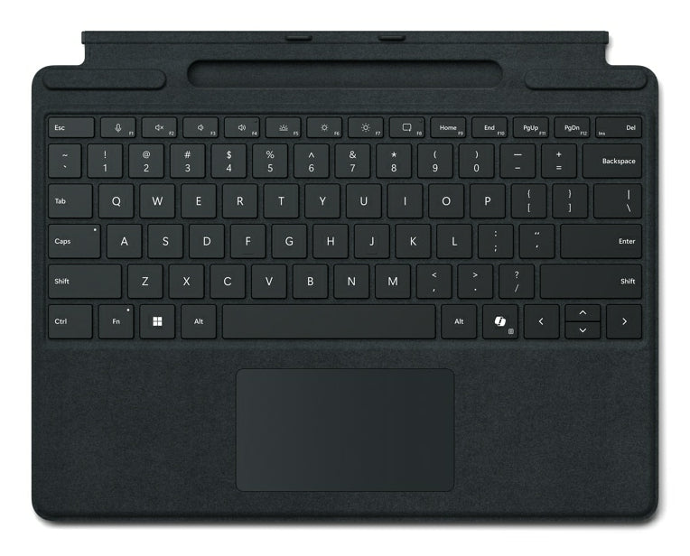 Microsoft Signature Tastatur-Case für Surface Pro 8–10 und Surface Pro X – mit Touchpad, Alcantara – Schwarz