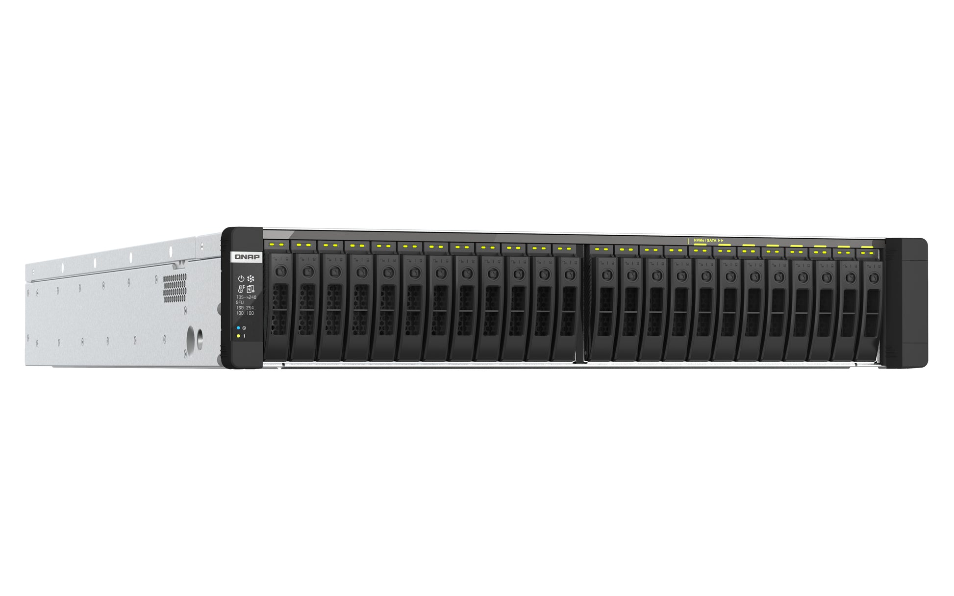 QNAP TDS-h2489FU-4314-256G Speichergerät – U.2 NVMe, PCIe Gen4, 24 Einschübe, 256 GB RDIMM ECC DDR4