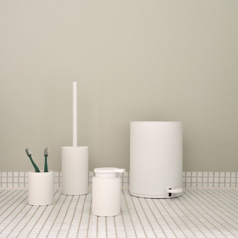 Zone Denmark Tisch-Abfallbehälter – 3 l – Kunststoff, weiss – Ø 181 × H 263 mm
