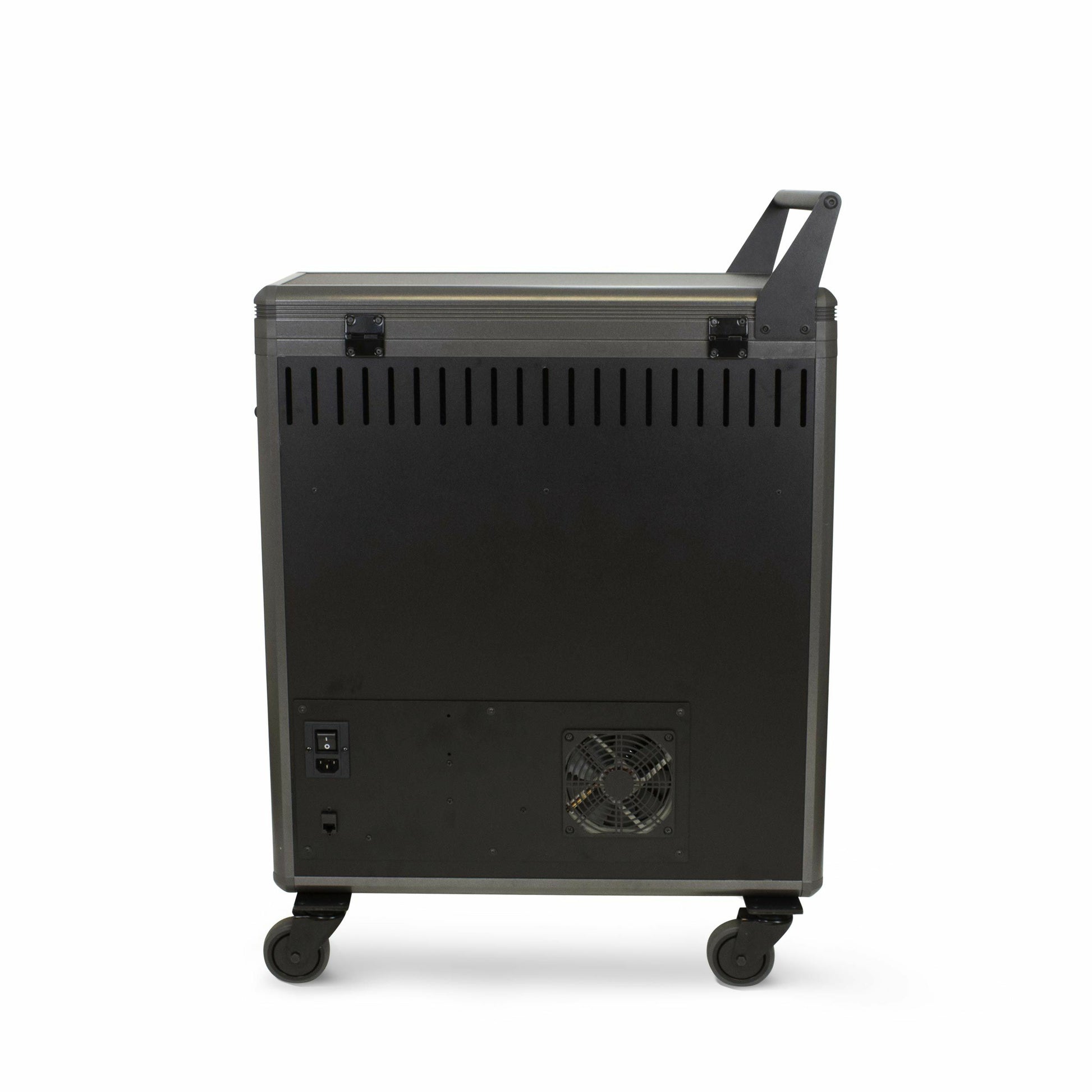 DICOTA Ladewagen für 20 Tablets, abschliessbar, mit Rollen, 633 × 363 × 865 mm, schwarz, Aluminium
