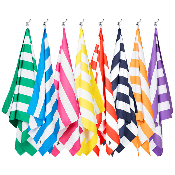 Dock & Bay Badetuch CABANA – 90×160 cm, Polyester/Polyamid, Gelb, Weiss