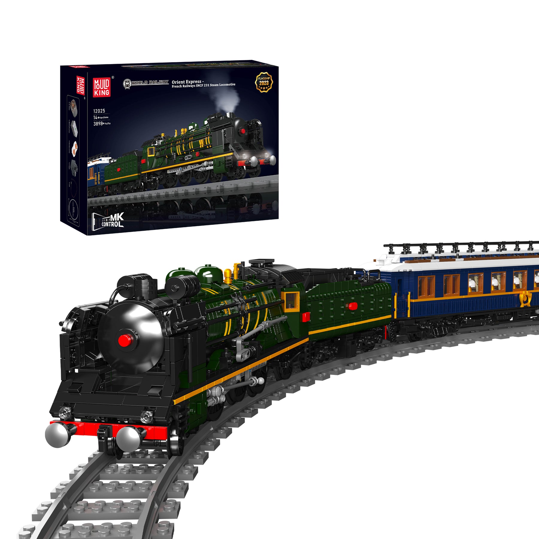 Mould King 3D Puzzle Orient Express SNCF 231 – 3898 Teile – Kunststoff, Mehrfarbig – ab 14 Jahren