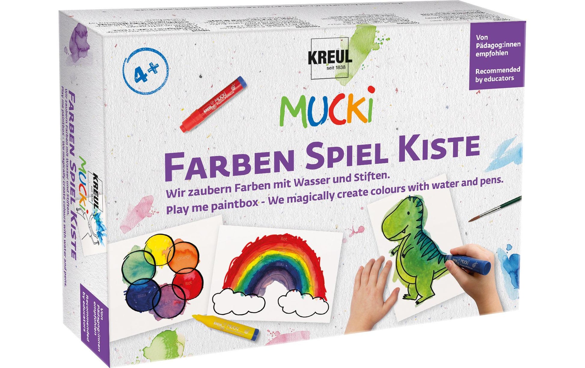 KREUL MUCKI Aquarellfarbstifte – 6 Stk., Karton, mit Pinsel