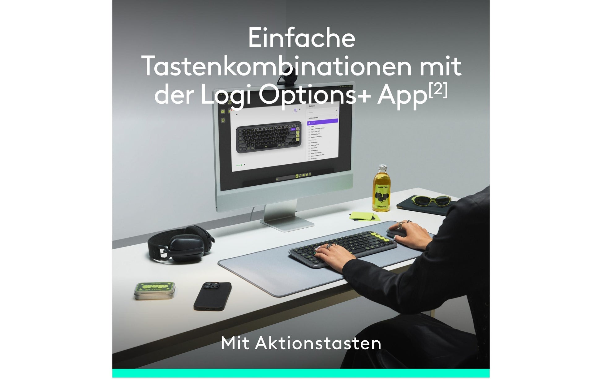 Logitech POP ICON – Tastatur, CH-Layout (DE-CH), Weiss