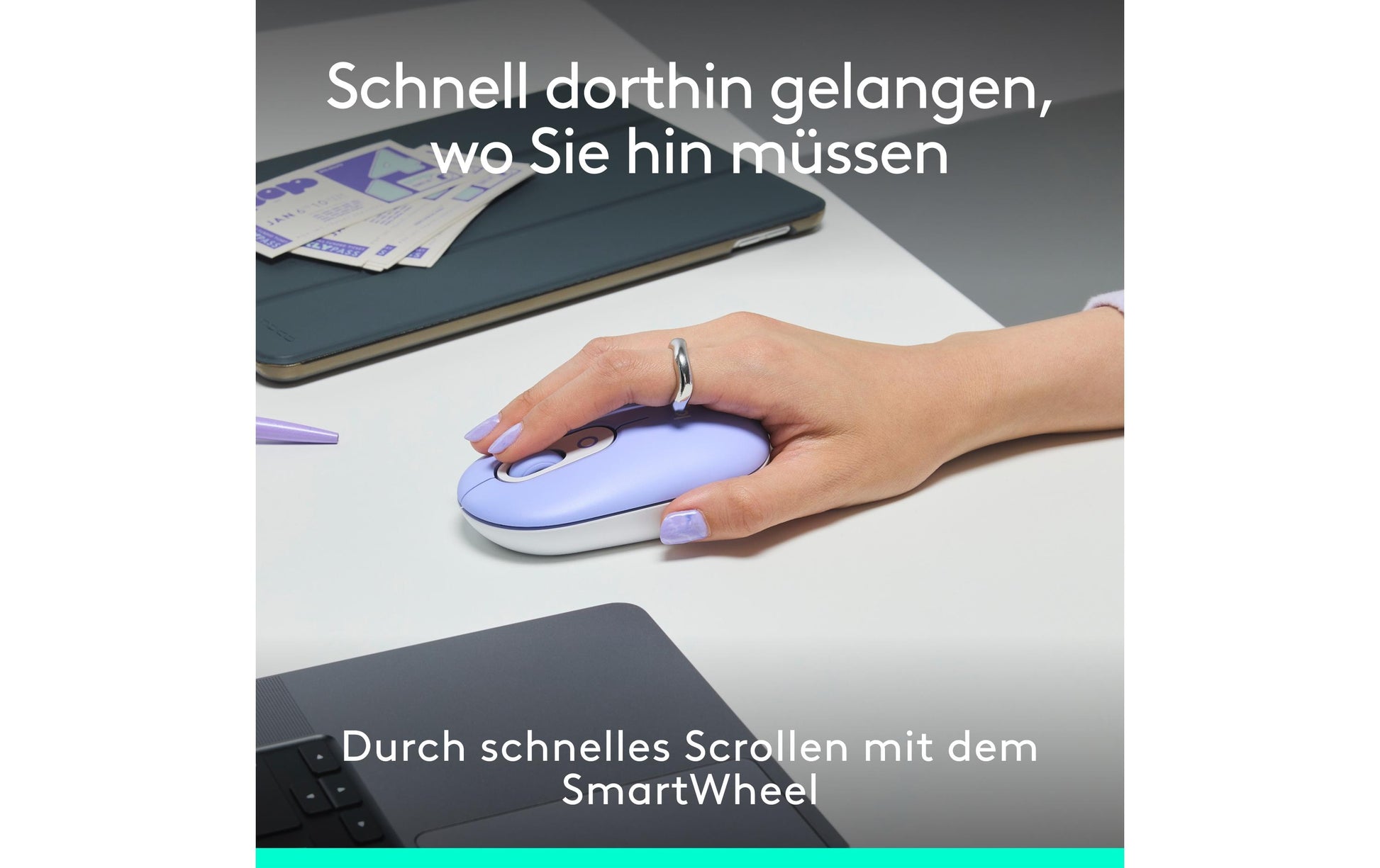 Logitech POP Icon – Tastatur, CH-Layout (DE-CH), Flieder