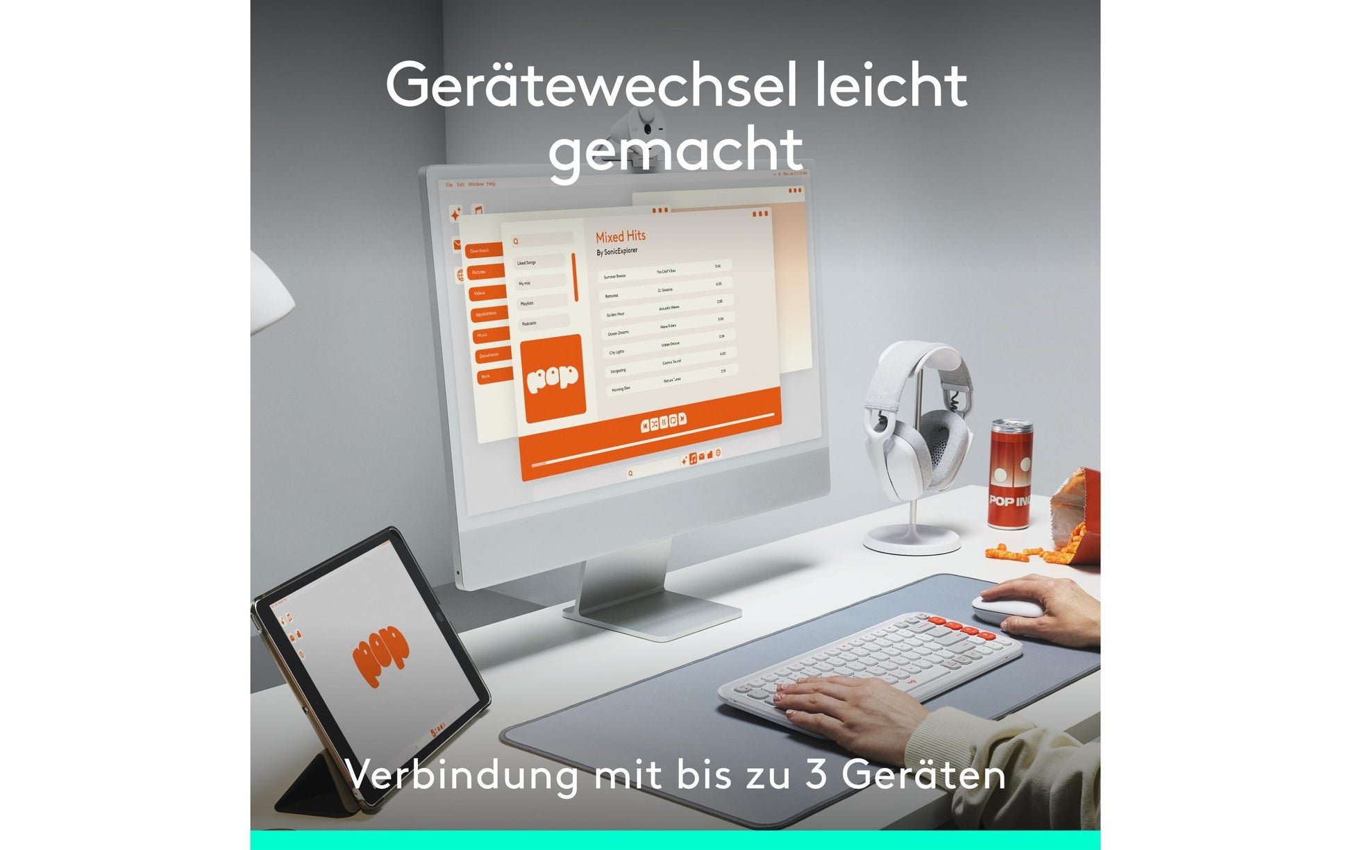 Logitech POP Icon – Tastatur, CH-Layout (DE-CH), Flieder