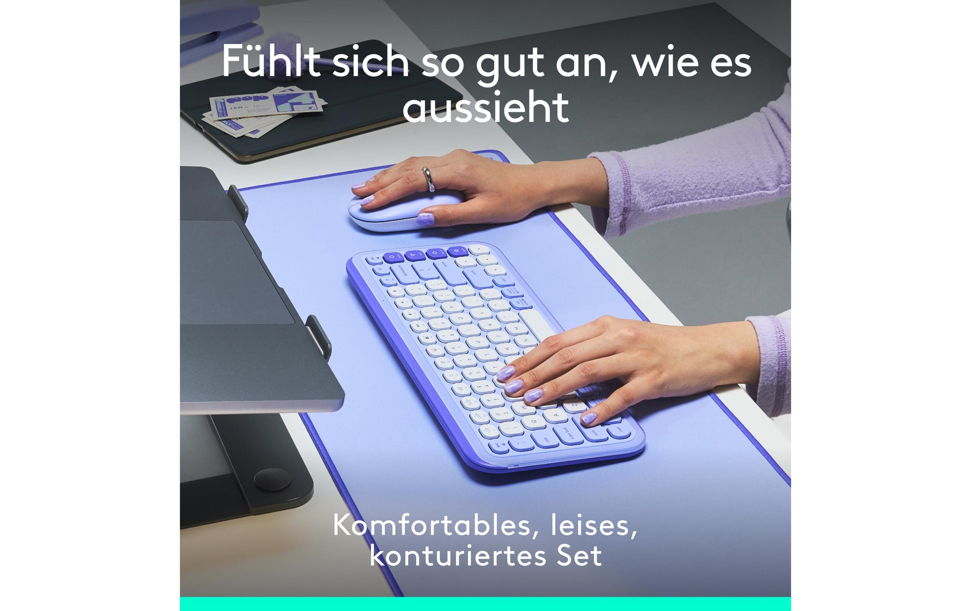 Logitech POP Icon – Tastatur, CH-Layout (DE-CH), Flieder