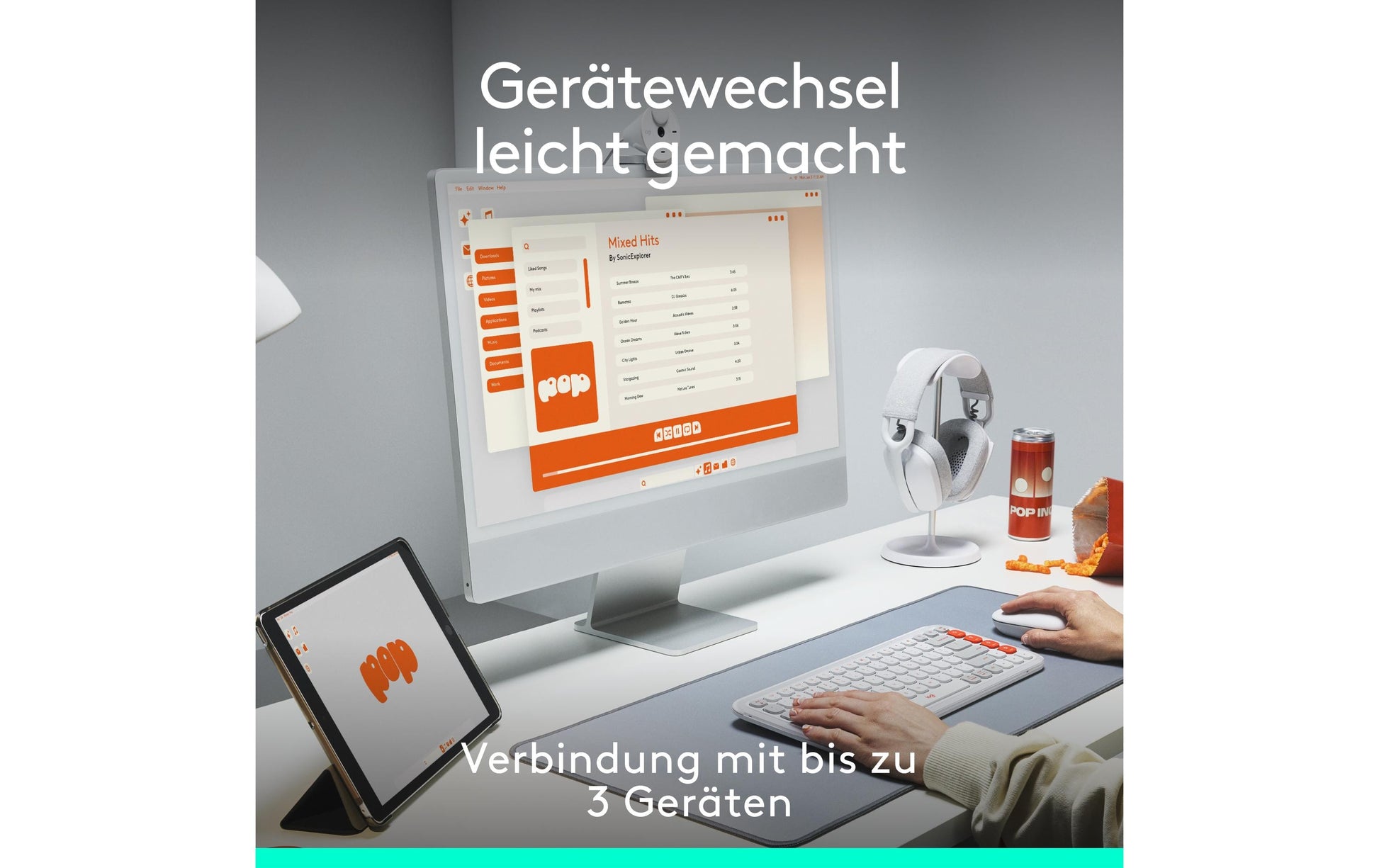 Logitech POP Maus mit Emoji Maus – Graphit