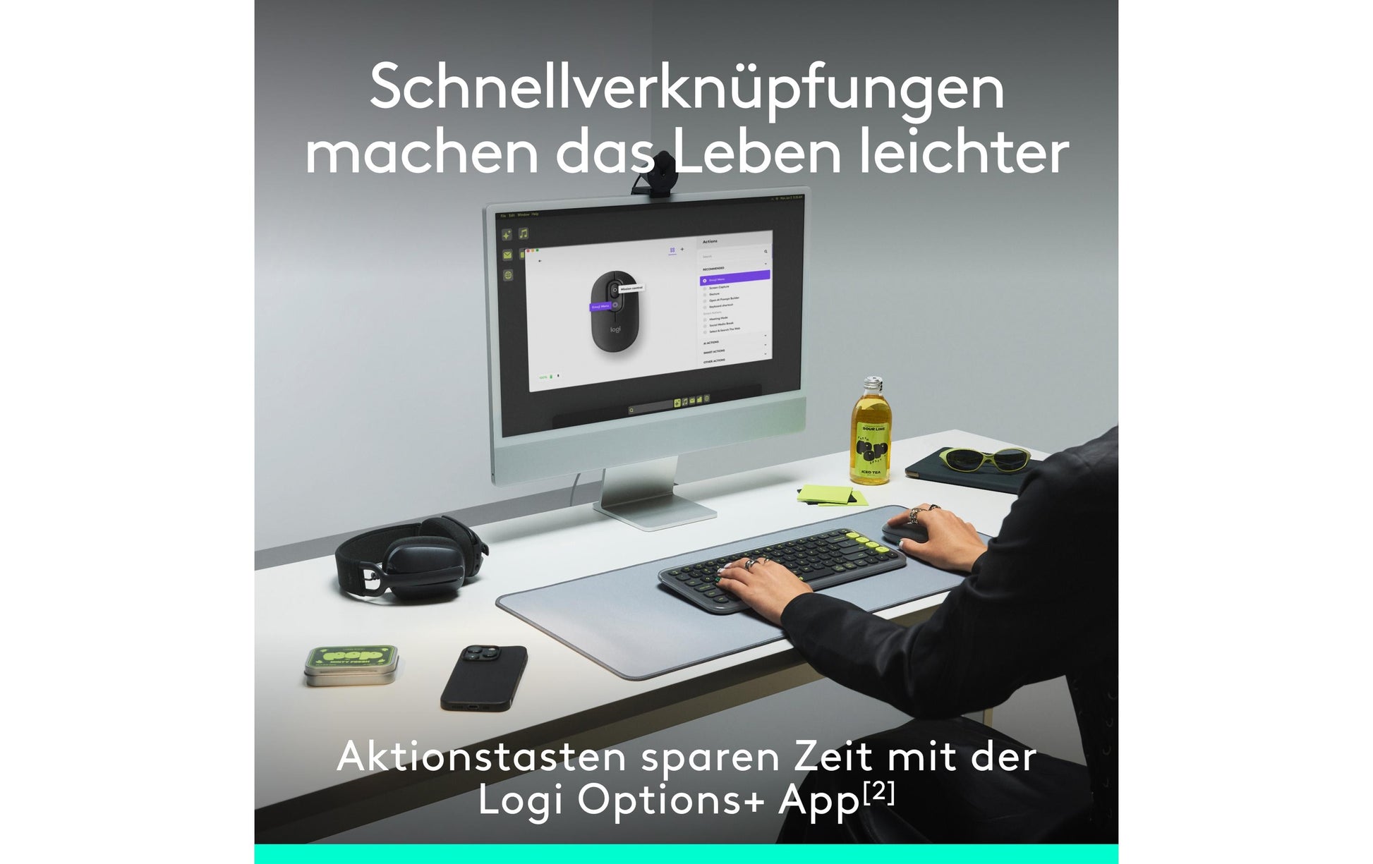 Logitech POP Maus mit Emoji Maus – Graphit