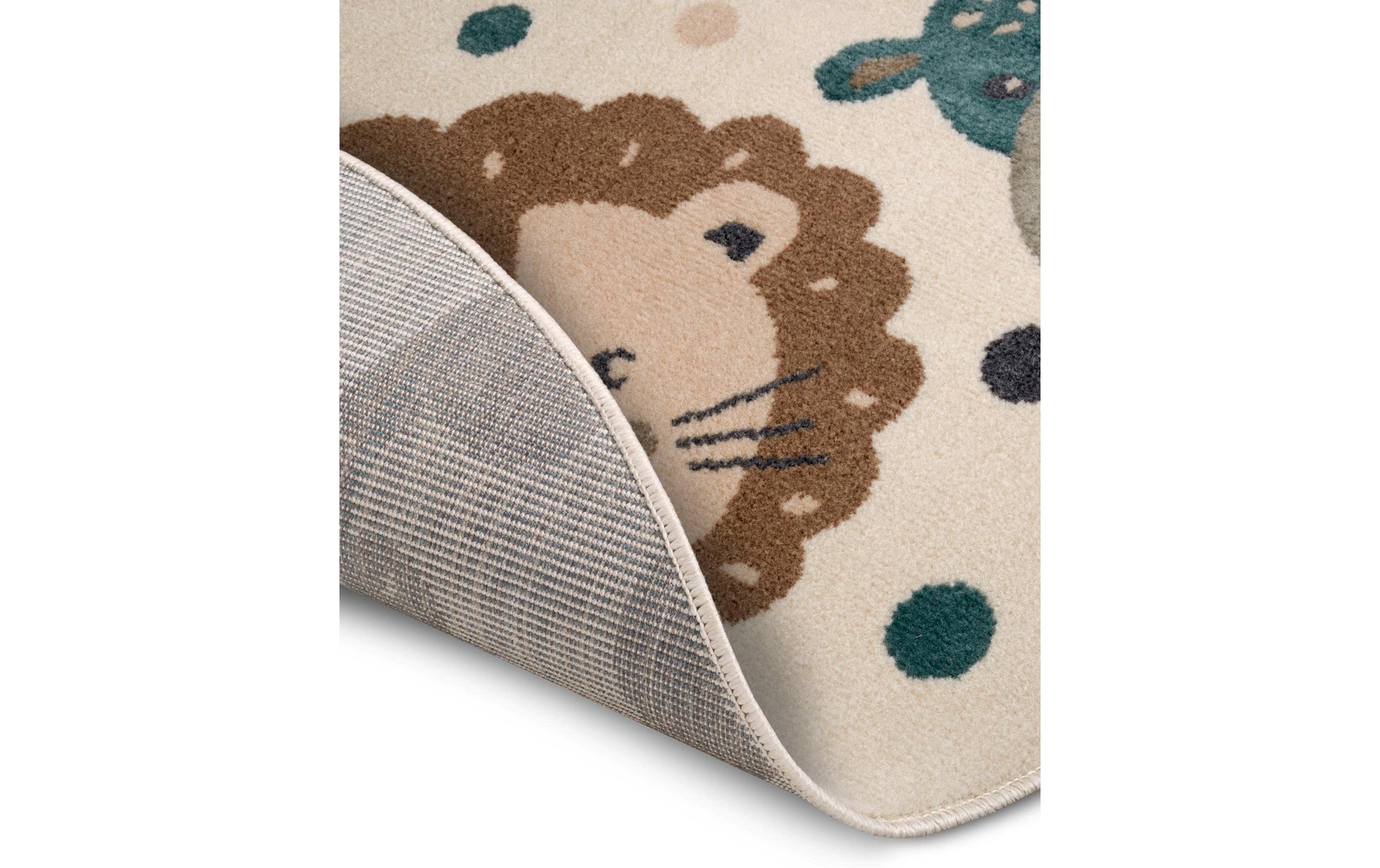 Hanse Home Spielteppich Animal Party – Ø 100 cm, Grün, Polypropylen