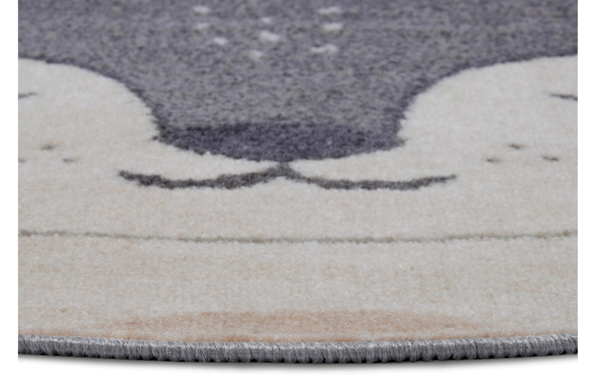 Hanse Home Fuchs Kinderteppich – Ø 140 cm – Polypropylen, grau