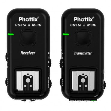 Phottix Strato II Multi 5-in-1 Triggerset – 4 Gruppen, 4 Kanäle, 150 m Reichweite – für Nikon