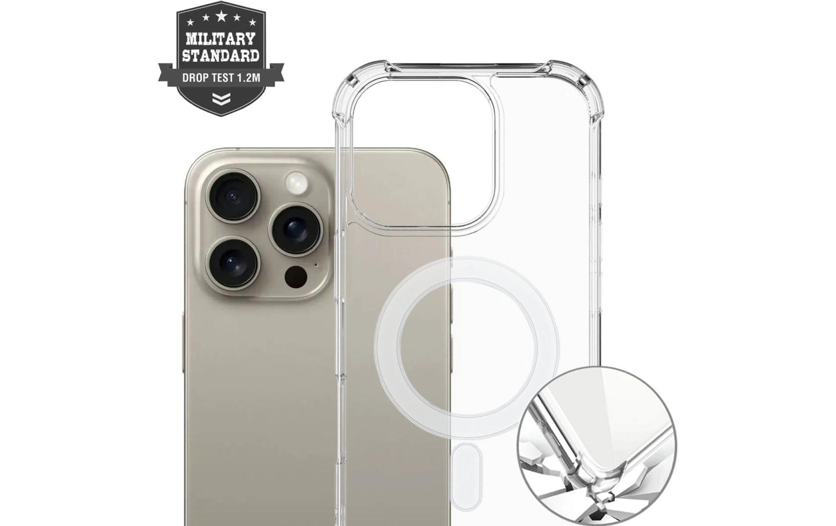 4smarts Hybrid Case Ibiza Backcover – für Apple iPhone 16, PC+TPU, Transparent, bis 1,2 m sturzsicher