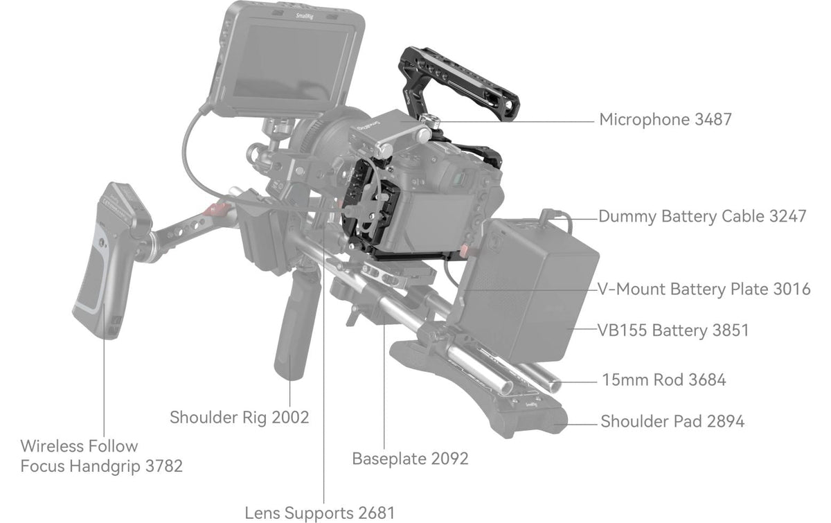 SmallRig Kamerakäfig-Kit – für Nikon Z 6III – 174 × 182 × 135 mm – Schwarz