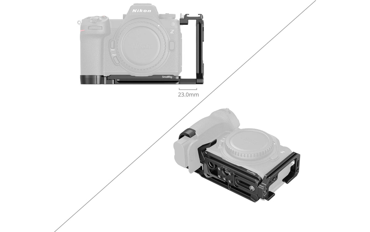 SmallRig 4523 Plattenmontage – für Nikon Z 6III – Schwarz – 147,4 × 64,7 × 90 mm – 1/4"-20, 3/8"-16