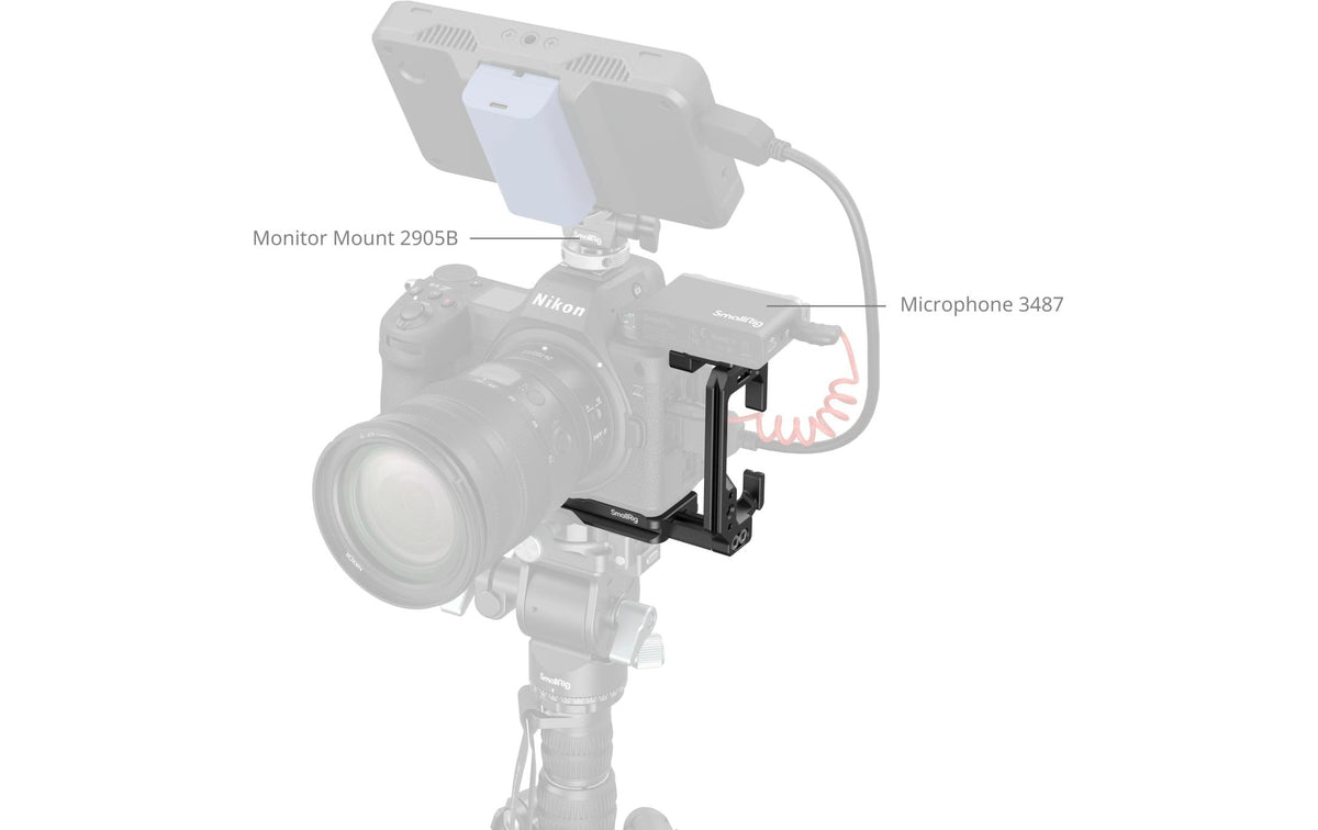 SmallRig 4523 Plattenmontage – für Nikon Z 6III – Schwarz – 147,4 × 64,7 × 90 mm – 1/4"-20, 3/8"-16