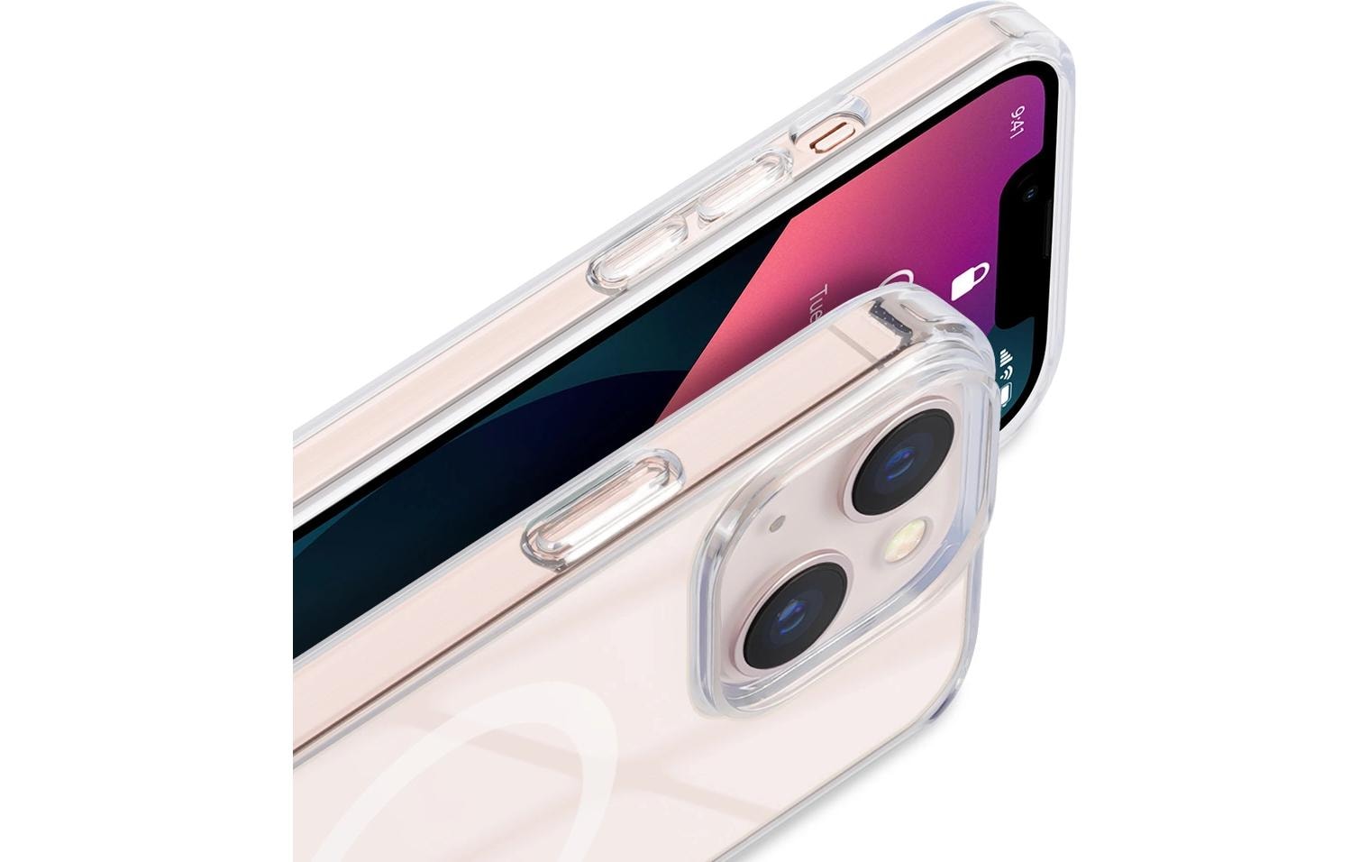 nevox StyleShell SHOCKFlex Backcover – für Apple iPhone 16, MagSafe, PC+TPU, Transparent